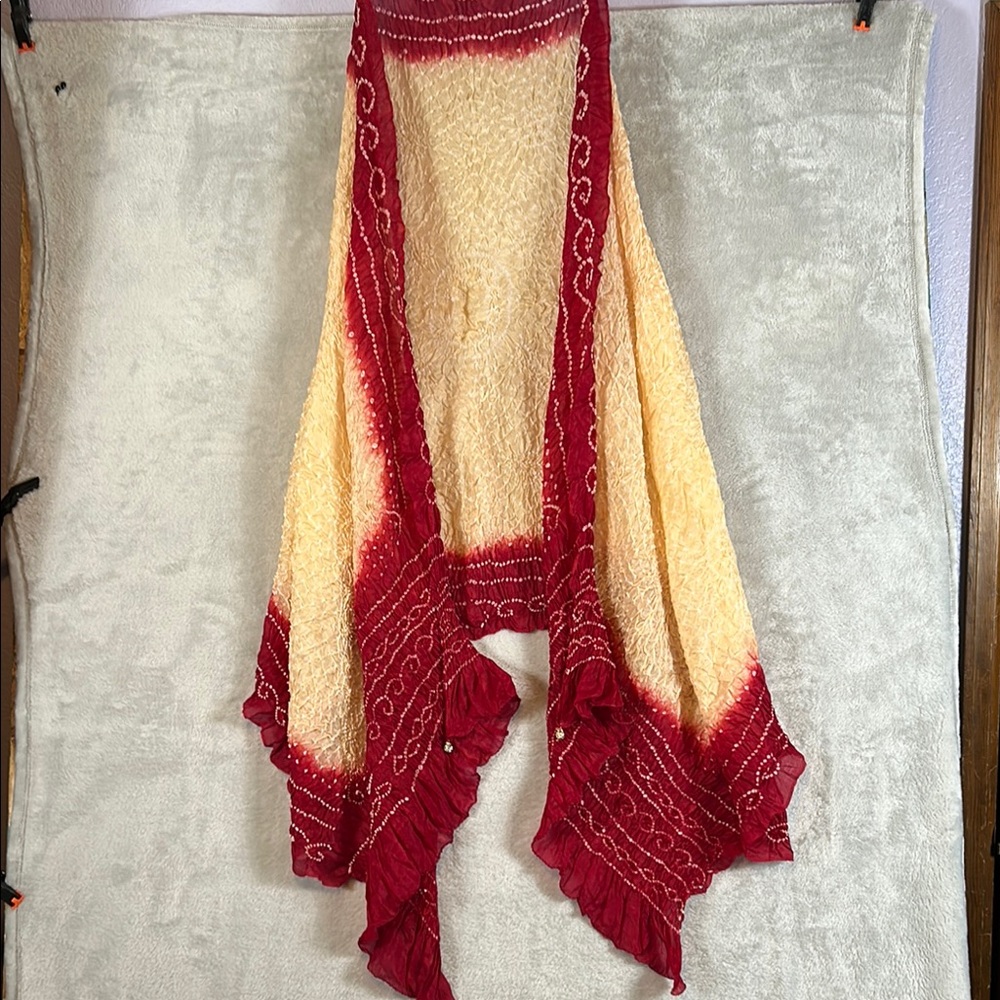 Bandhini Crushed Silk Indian Scarf